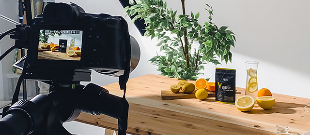 商品パッケージ撮影シーン