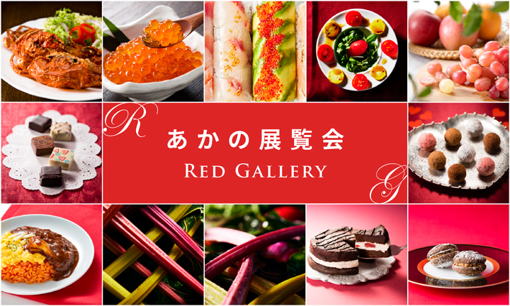 赤の背景のフードフォト撮影集